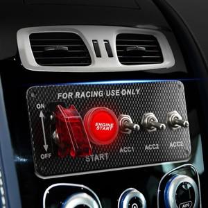 LED 토글 스위치 자동차 악세사리 카본 12V 점화 패널 레이싱 카 엔진 시동  단추