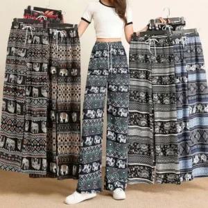 태국 관광지 와이드 밴딩 바지 작업