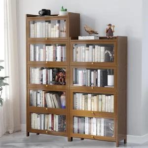 원목 문달린 책장 유리문 여닫이 거실 북타워 서재 그랜마그레이플립 인테리어 문있는 레인보우