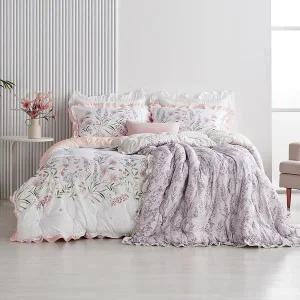 차렵 베딩 풀세트 1+1 (퀸,화이트공통+민트또는라벤더핑크1선택,차렵이불2+패드2+베