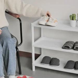 4단 신발장 다용도 슬림 수납장 3단 신발장 현관 플라스틱 조립식 보관함 정리대 선반 우산 조립 걸이