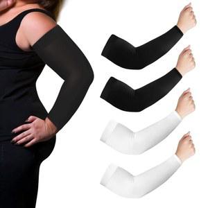 벨리데 2켤레 플러스 사이즈 팔 소매 남성 여성 XXL UV 자외선 차단 쿨링 스 실크 커버 압박 타투 드라이빙