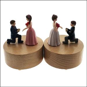 향앤미과학 고급 원목 원형 오르골 청혼 결혼해주오 뮤직박스 예쁜 장식품 소품 인테리어