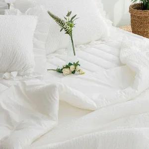 갤러리아 리빙홈 크림 뱀부 시어서커 아사면 이불 Q 차렵이불