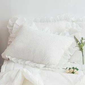 갤러리아 1+1 리빙홈 크림 뱀부 시어서커 베개커버 50x70