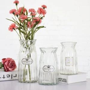 엔터콘 유리 크리스탈 투명 인테리어화병 꽃병 오브제 화병
