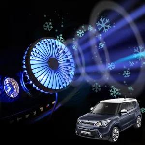 쏘울 차량용 송풍구 호환 선풍기 시즌3용서큘레이터 카팬 용선풍기 무드등 각도조절 구용 구선풍기 용써