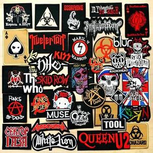 밴드 패치 의류 장식 스티커에 대한 수 놓은 히피 아이언 클래식 향수 락 펑크