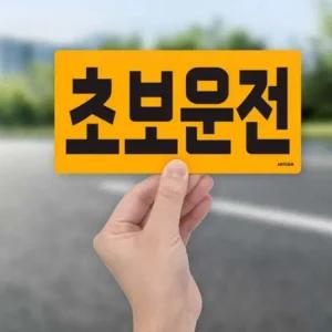 소모품 자석 탈부착 자동차 차량용 초보운전 스티커 표지판