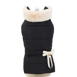 반려견 패딩 조끼 강아지 리본 소형견 반려동물 패딩 조끼 겨울 외출복 방한복 가을 보온
