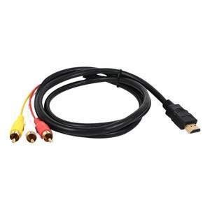 1.5M 1080P HDMI 호환 3 RCA 비디오 오디오 케이블 HDTV TV 셋톱 박스 DVD 노트북 용 AV 코드 변환기 어댑