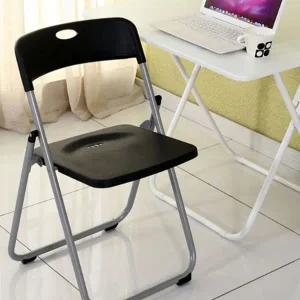 폴딩 체어 가죽 간이 가정용 접이식 의자 스틸 사무용 회의용 등받이 휴대용 테라스 컴퓨터 베란다 캠핑