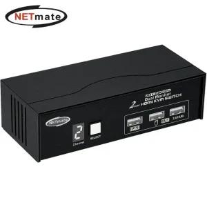듀얼 4K 60Hz HDMI KVM 2대1 스위치(USB) (WF94830)