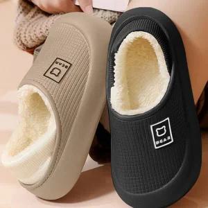 따뜻한 남성 실내화 사무실 남성 거실 슬리퍼 기모 겨울