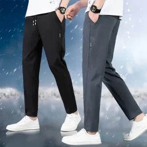 기모바지 정장팬츠 밴딩 남성 겨울 편한 방한 일자바지 스판
