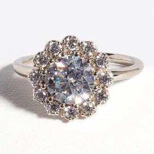 [샤밍주얼리]1캐럿 랩 다이아 반지 IGI GIA 루미네 헤일로 프로포즈 여자 선물 결혼 기념일 명품