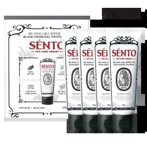 프.라임 블랙차콜 고.불소치약 스피아.민트향 120g 4개