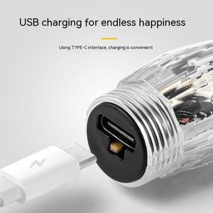 LED 자동차 바이크 오토바이 공기 깍지 장식 조명  진동 센서 USB 충전 휠 타이어 밸브 캡 허브 앰비언트