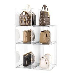 옷장용 따뜻한 EF 지갑 정리함, 핸드백 정리함용 투명 아크릴 디스플레이 케이스, 지갑 보관함, 책용 플라스틱 보관함, 수집품, 화장품