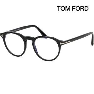 [톰포드] 블루라이트차단 안경테 TF5833B 001 라운드 뿔테 남자 여자 명품 시력보호