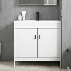 스 세면대 대리석 화장실 900 40세라믹볼 일체형 바닥형 배수구 하부장 세라믹 거울없음 거울 실내장 사각 세트