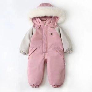 아동 스키복 어린이 겨울 스키 세트 두꺼운 점프수트 후드 여아 의류 방수 남아 작업복 따뜻한 재킷 30 도 1 5