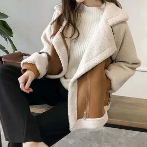 여자 페이크퍼 외출 패션 자켓 깔끔 무스탕