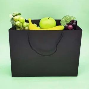 크라프트 가로 종이가방 블랙 L 소모품