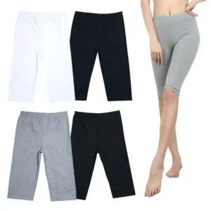 여성요가팬츠 여성 7부 짧은 면스판 레깅스 운동 쫄바지 국산