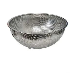 고리 원형보울 스텐 타공 채반바구니 4호 중형 채반 야채바구니 거름망 스텐레스 타공채반