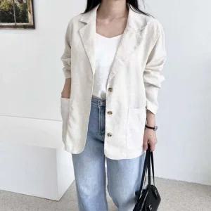 여성블렌딩 오버핏 3084 KSS 린넨자켓
