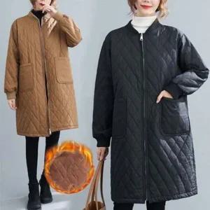 은창)퀼팅 지퍼 데일리 자켓 하프롱 클래식 점퍼 바람