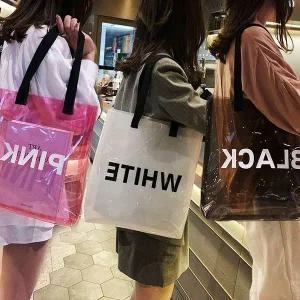 [콩심팥심]pvc 가방 비치 백 여름 바캉스 여름가방 물놀이가방