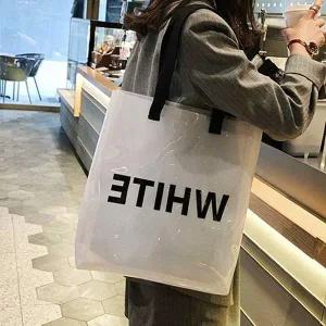 [콩심팥심]여름가방 물놀이가방 바캉스 pvc 비치 가방 화이트 여름 백