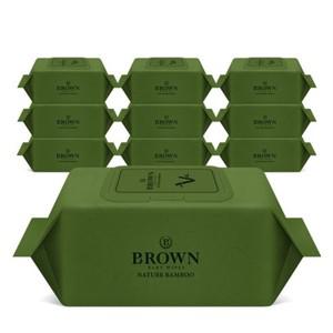 브라운 네이처 밤부 아기물티슈 캡형 73평량