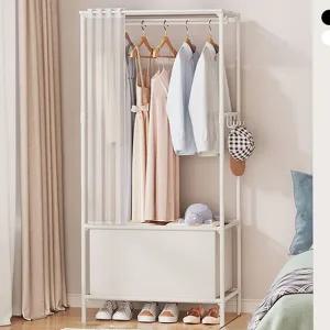 조립식 옷장 이동식 시스템 옷걸이 드레스 룸 수납 행거 스탠드 서랍형 가림막 정리대 방옷장 다용도