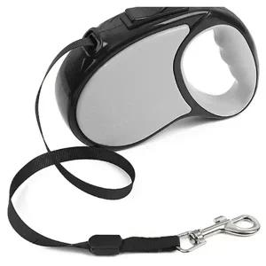 [골드스마일]강아지 원터치 브레이크 자동 리드줄 그레이 5m 1P 산책줄