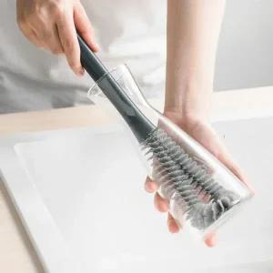 [골드스마일]젖병 텀블러 병 스펀지 2in1 긴 세척솔 손잡이 브러쉬 유리컵
