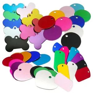 [골드스마일]강아지 가벼운 써지컬 인식표 자재 2P 팬던트 이름표 애견목걸이