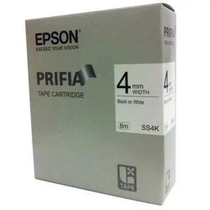 엡손 라벨지 흰배경 검은글씨 투명 원통형 소형 송장프린터