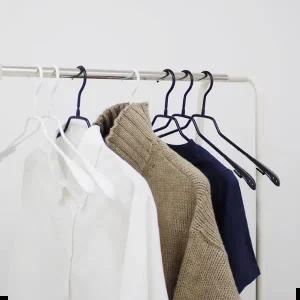 어깨뿔 미끄럼 방지 논슬립 PVC 실리콘 코팅 옷걸이