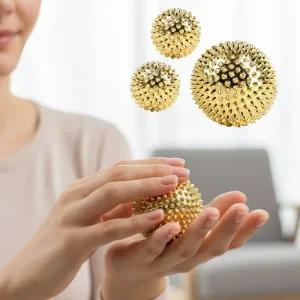 마사지 기 자석 황금 볼 지압 고급 혈침 손안마 수지침 자성 금침구