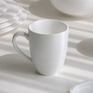 [골드스마일]순백의 화이트 도자기 데일리 물컵 430ml 단품