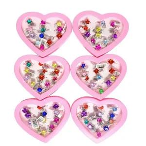 [골드스마일]커플링세트 오픈링 사이즈 하트 케이스 큐빅반지