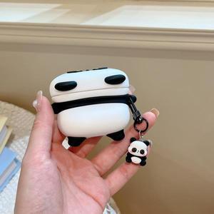 AirPods 4 (2024) 용 큐트 거짓말 팬더 헤드폰 케이스 Pro 1 2 3 Bluetooth 이어 버드 충전 박스 보호 커버