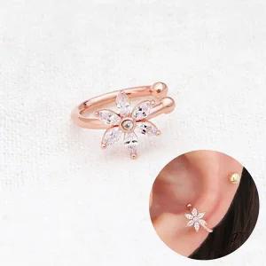 [골드스마일]이어커프 귀찌 코디 데일리 트렌디 플라워 유니