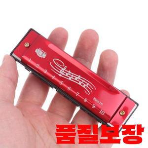 1PCS 하모니카 키 오브 C 10 홀 다이어토닉 초급 학생용 케이스 포함 어린이 선물 금속