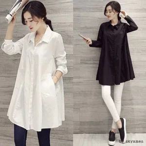 [하프클럽/]캐주얼 키미르라인스커트 롱남방