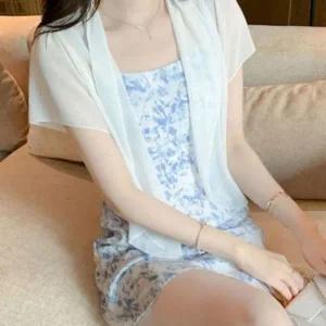 [하프클럽/]시폰 시즌 걸스 니트집업 컴포트룩 하프티 시즌롱드레스 쉬폰소