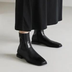 사뿐SAPPUN 로렌티 스퀘어 삭스 앵클부츠 Ver.2 (2cm)